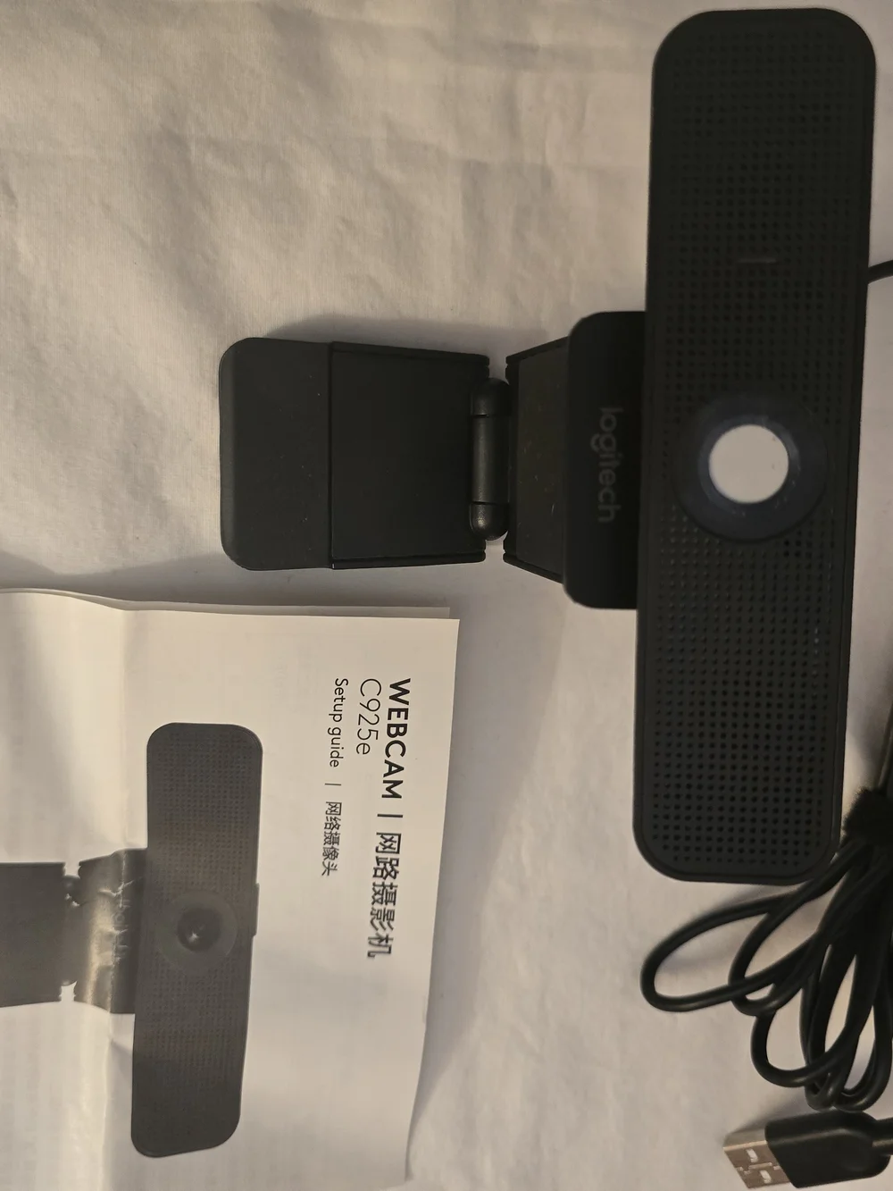 Logitech Black USB Webcam C925e - Wide-Angle Video Camera